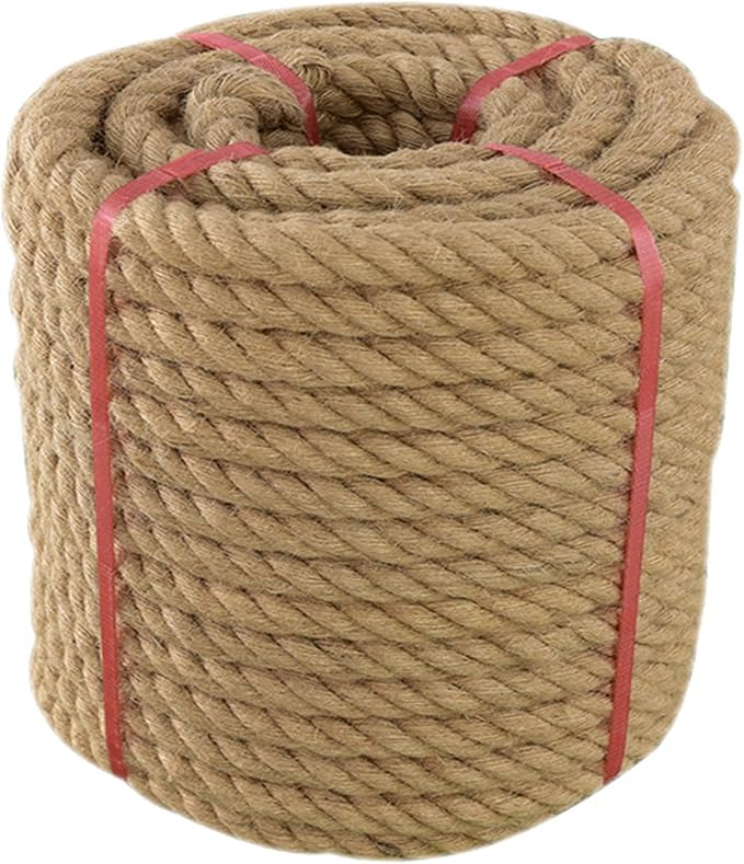 Thick Twisted Manila Ropes 3/4inchx50ft Natural